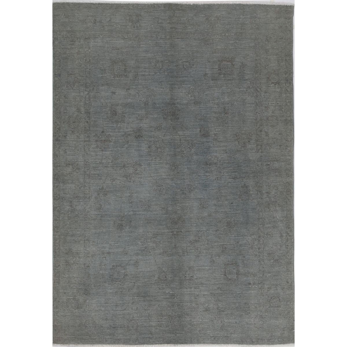 Overdye 5x7 Handmade Double Knotted Washable Wool Rug - Monochormatic