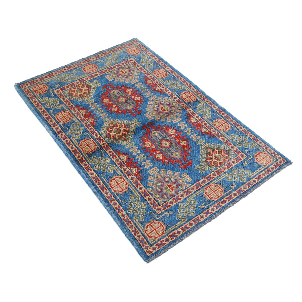 Revival 3x4 Handmade Double Knotted Washable Wool Rug - Colorful