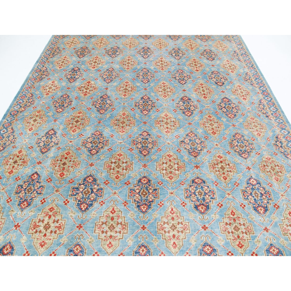 Revival 8x11 Handmade Double Knotted Washable Wool Rug - Colorful