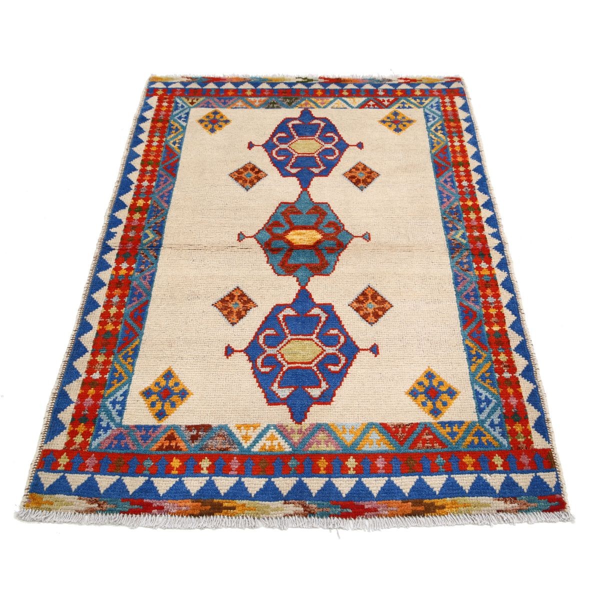 Revival 3x5 Handmade Double Knotted Washable Wool Rug - Colorful