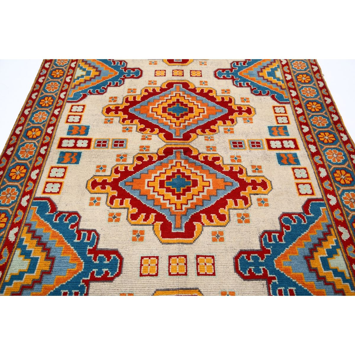Revival 6x8 Handmade Double Knotted Washable Wool Rug - Colorful