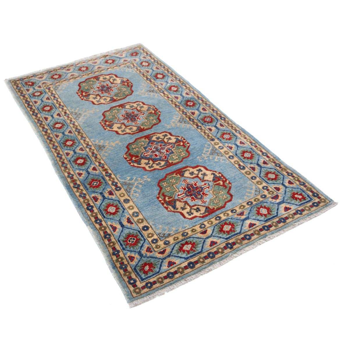 Revival 3x5 Handmade Double Knotted Washable Wool Rug - Colorful