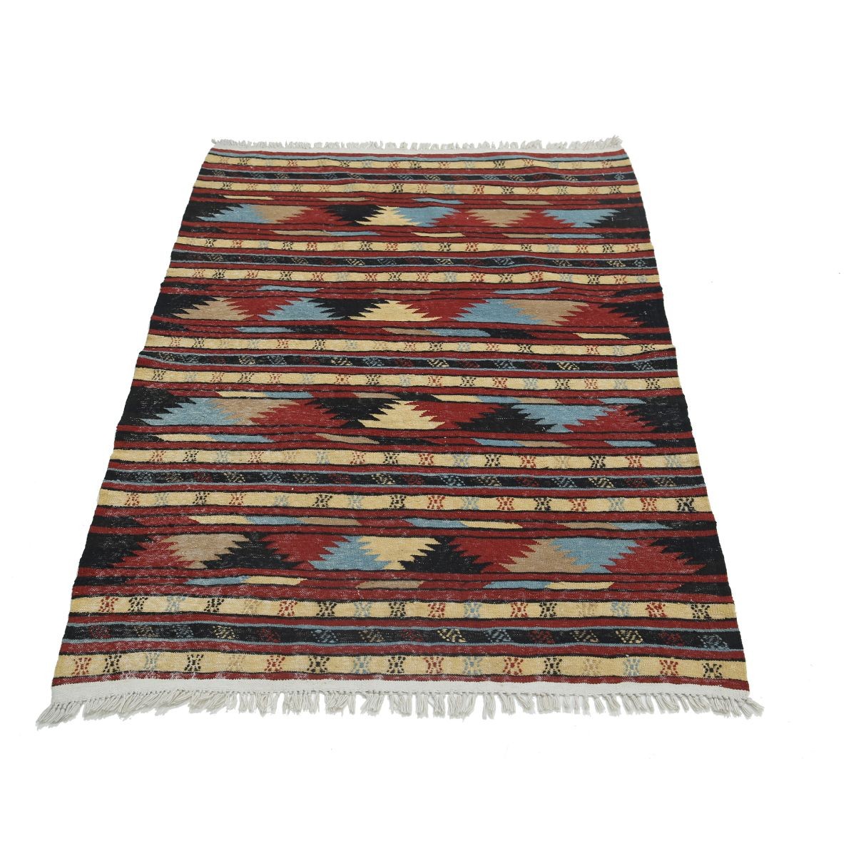Maliki 3x5 Hand Woven Washable Wool Rug - Colorful