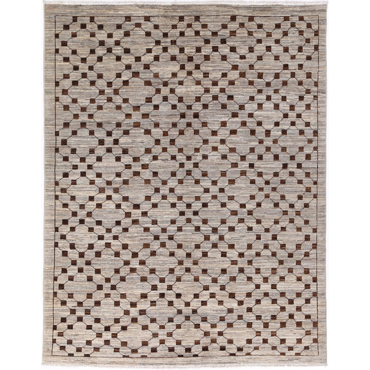 Modcar 5x6 Handmade Double Knotted Washable Wool Rug - Colorful