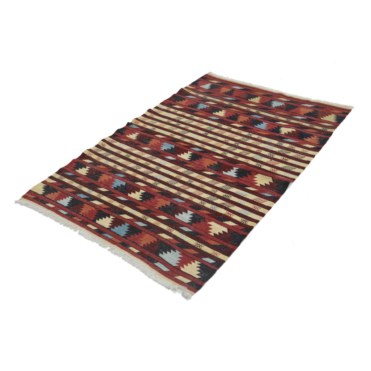 Maliki 3x5 Hand Woven Washable Wool Rug - Colorful