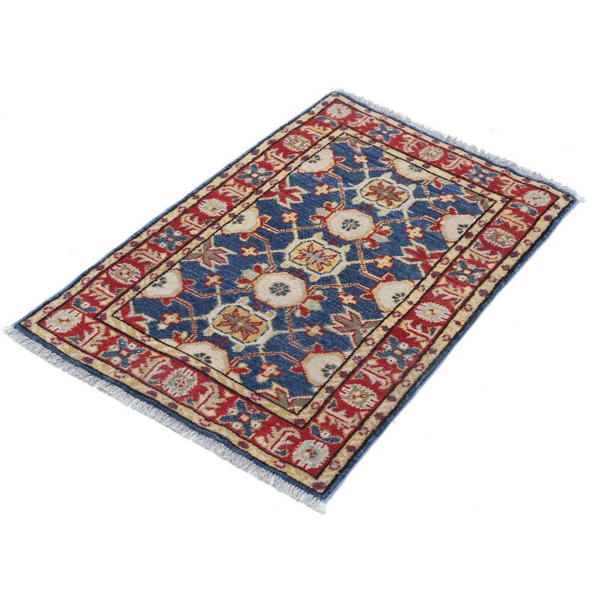 Revival 2x3 Handmade Double Knotted Washable Wool Rug - Colorful