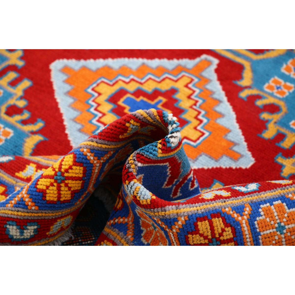 Revival 6x8 Handmade Double Knotted Washable Wool Rug - Colorful