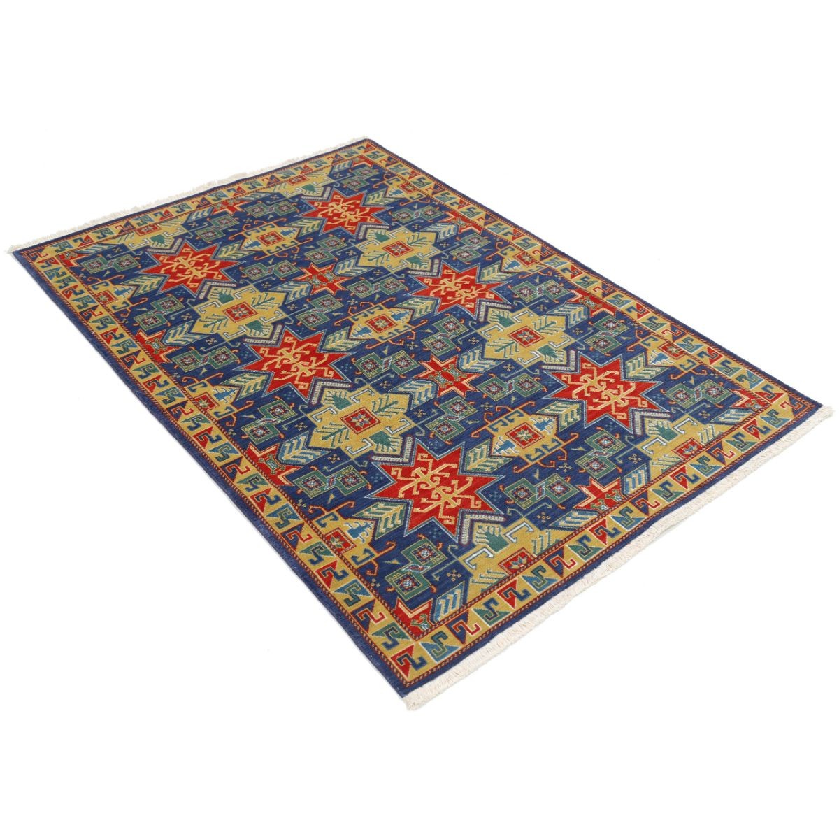 Gulshan-4'0" 4x6 Machine-Made Washable Wool Rug - Colorful