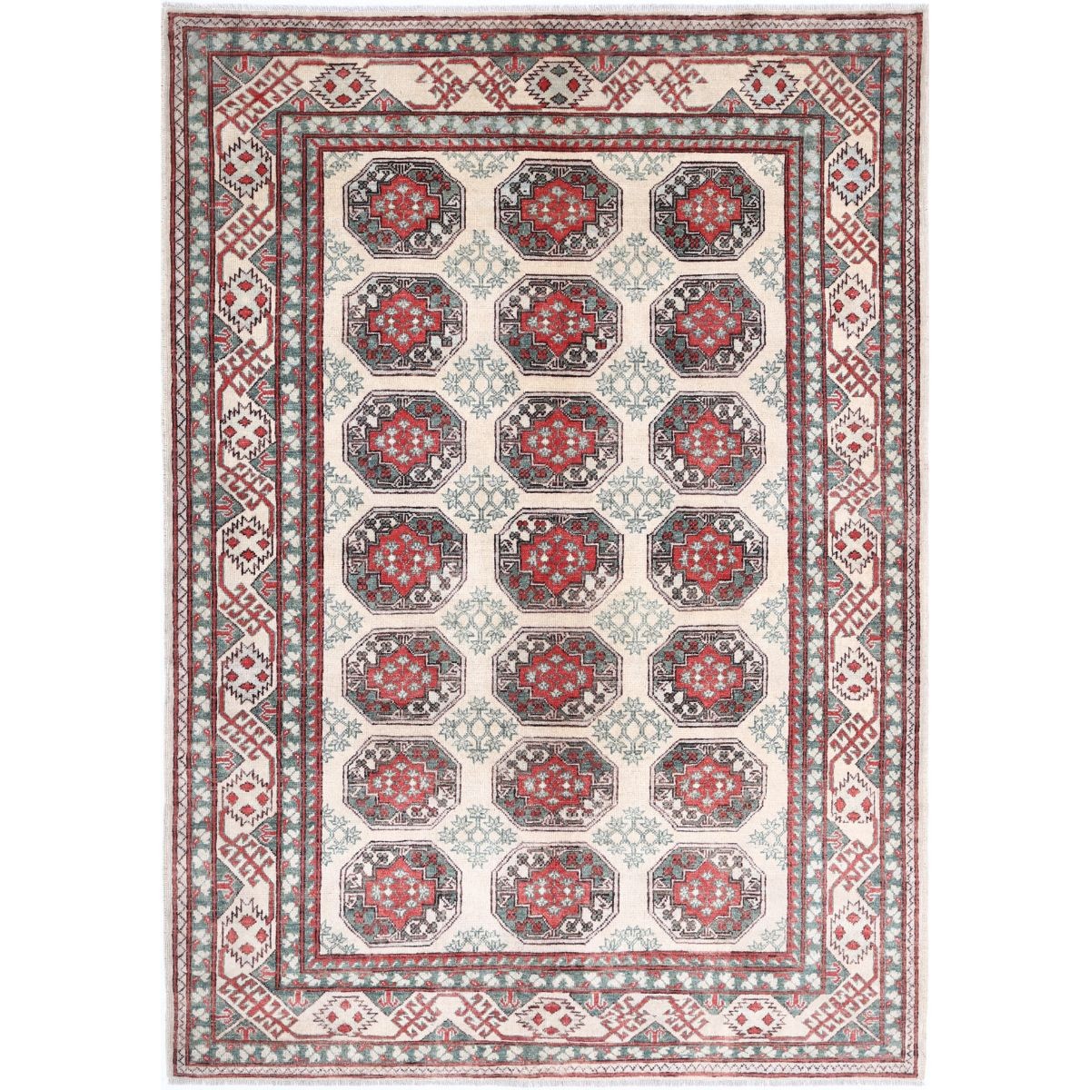 Revival 6x8 Handmade Double Knotted Washable Wool Rug - Colorful