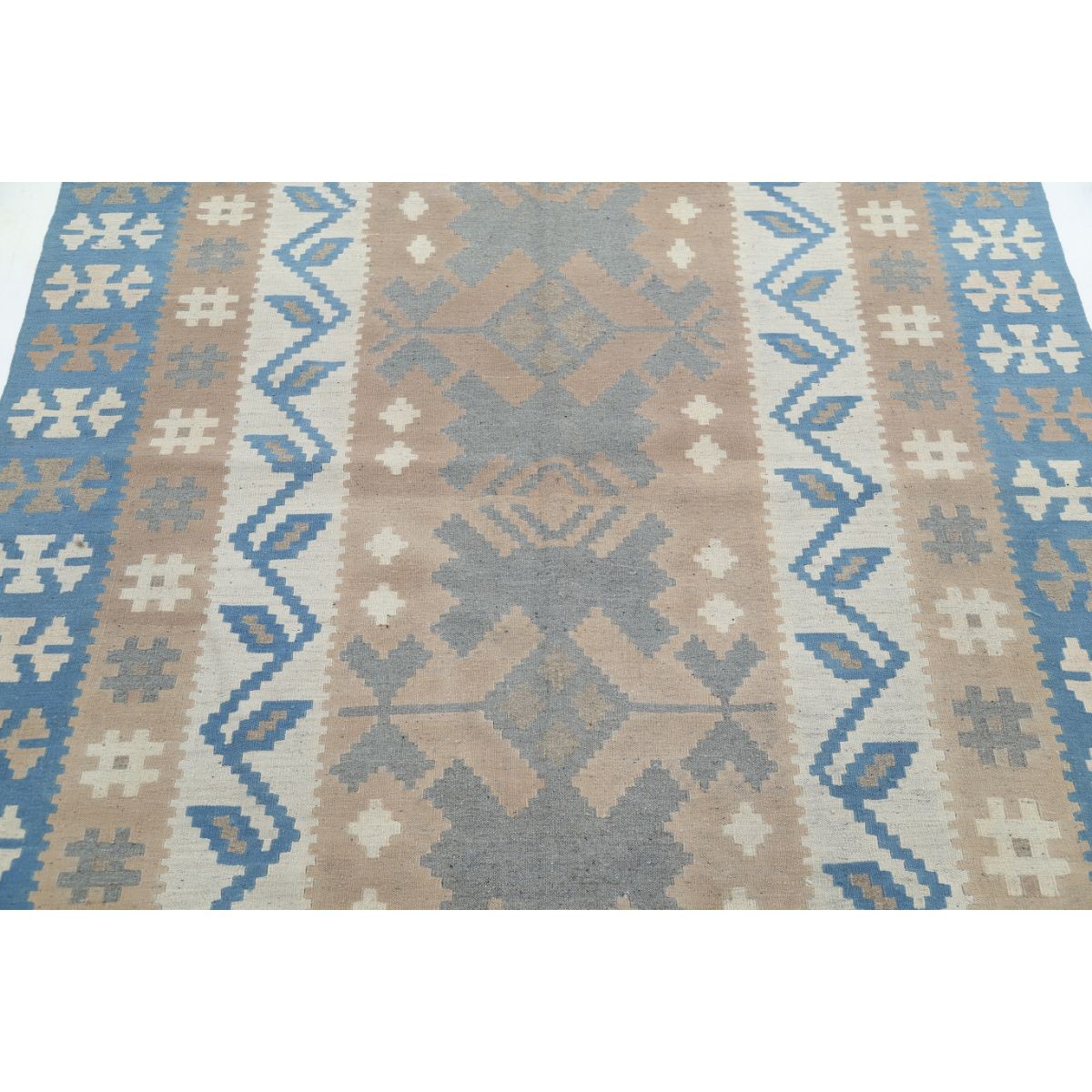 Kafkaas 5x7 Hand Woven Washable Wool Rug - Soft Hues