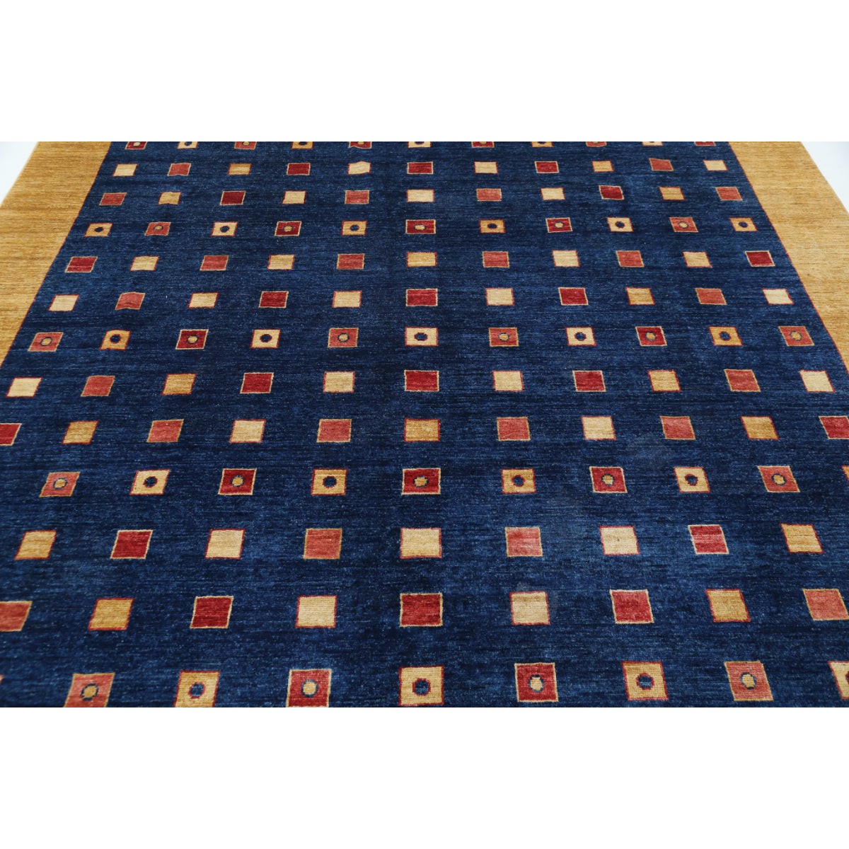 Modcar 8x9 Handmade Double Knotted Washable Wool Rug - Colorful