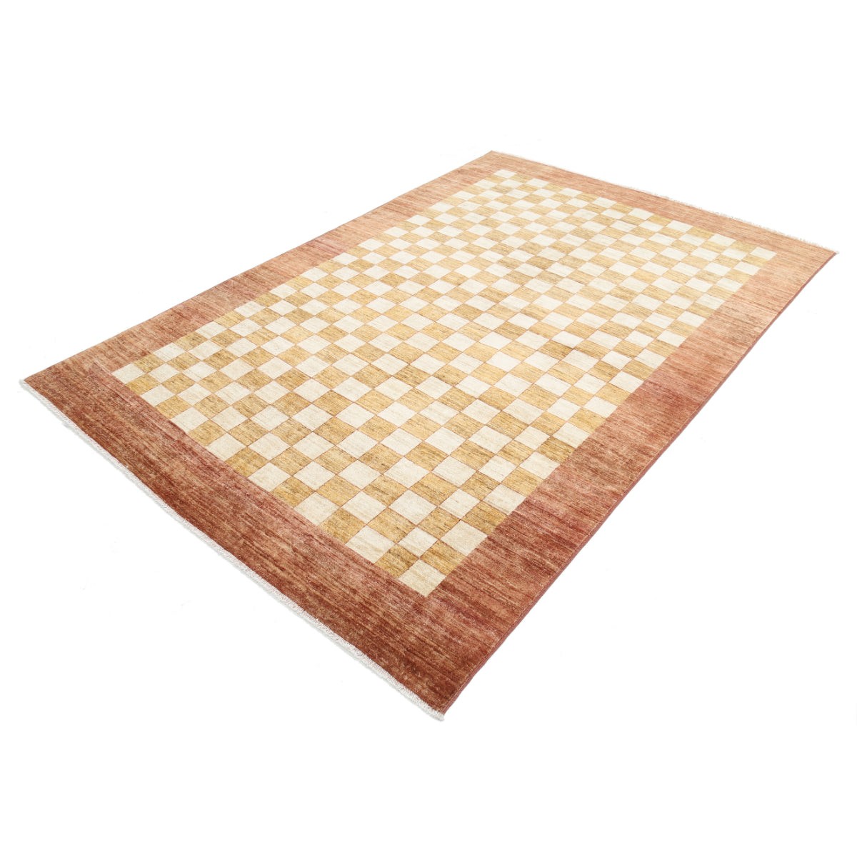 Modcar 6x9 Handmade Double Knotted Washable Wool Rug - Colorful
