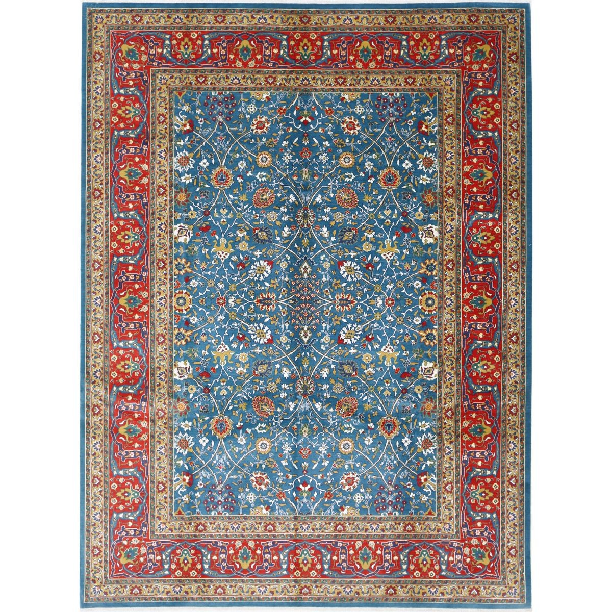Gulshan 9x12 Machine-Made Washable Wool Rug - Colorful