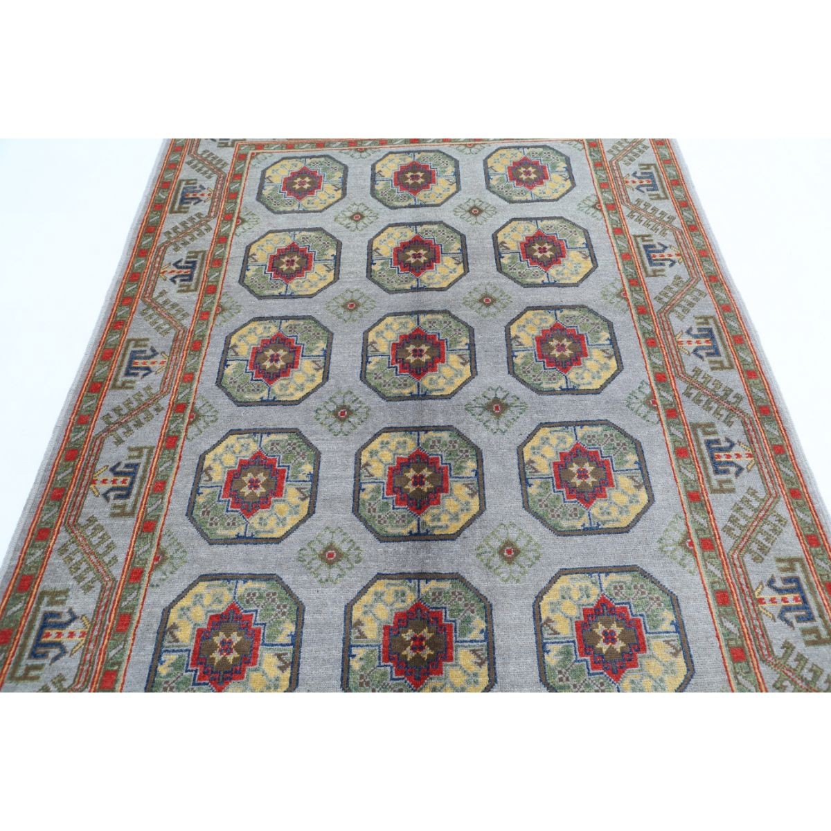 Revival 6x8 Handmade Double Knotted Washable Wool Rug - Colorful