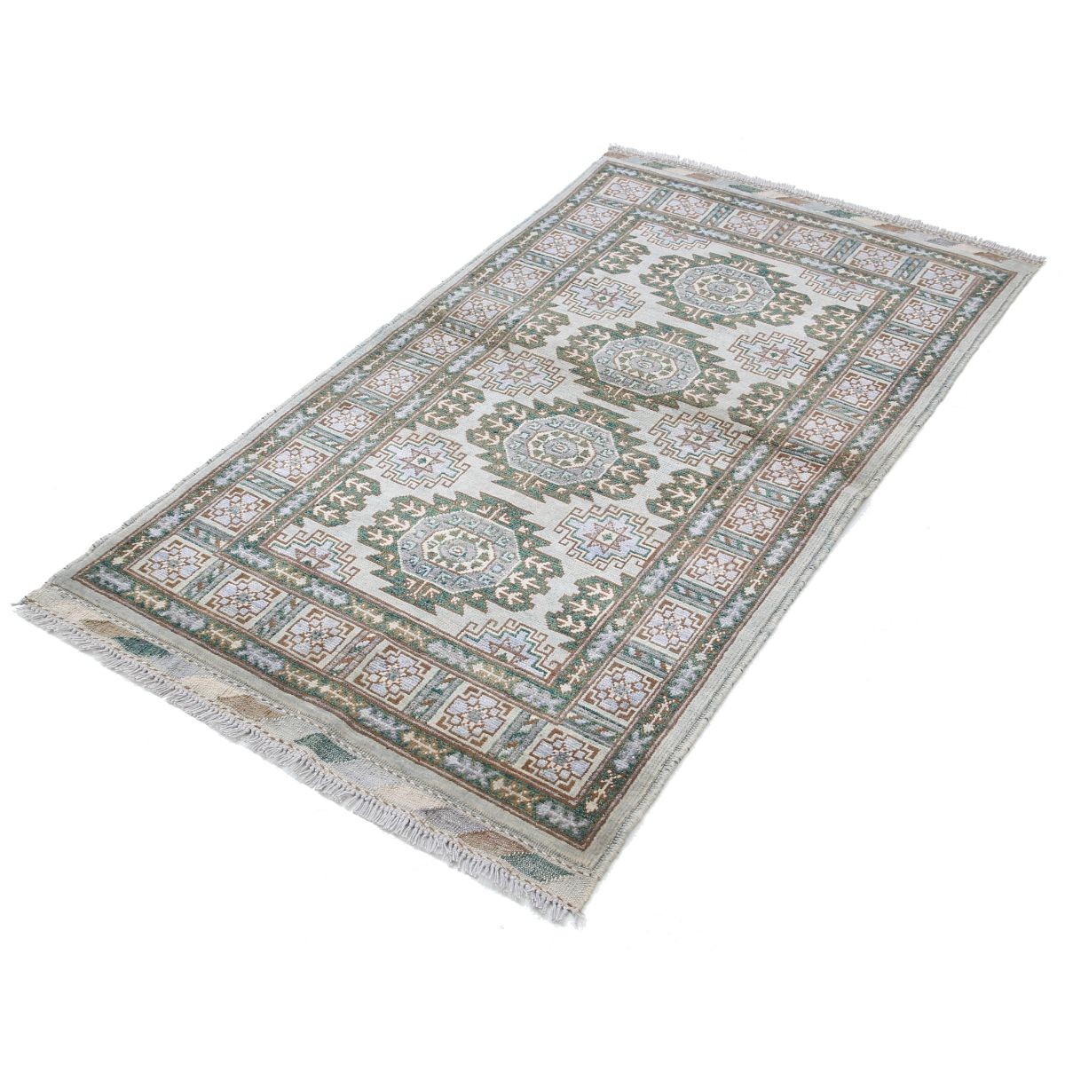 Revival 3x5 Handmade Double Knotted Washable Wool Rug - Colorful
