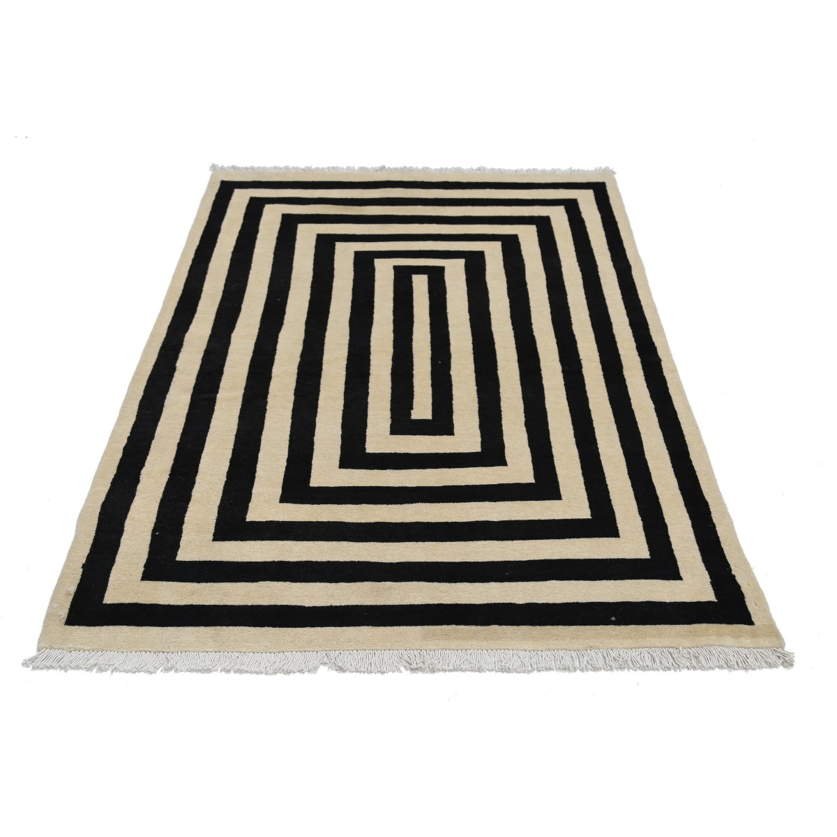 Modcar 4x6 Handmade Double Knotted Washable Wool Rug - Colorful