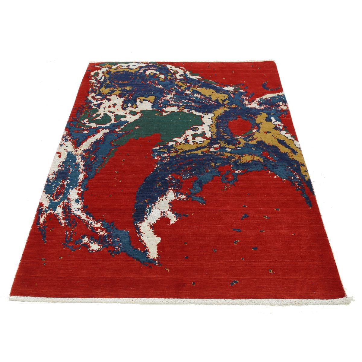 Dhanak 4x6 Powered-Loomed Washable Wool Rug - Colorful
