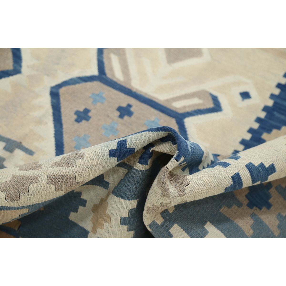 Kafkaas 6x10 Hand Woven Washable Wool Rug - Soft Hues