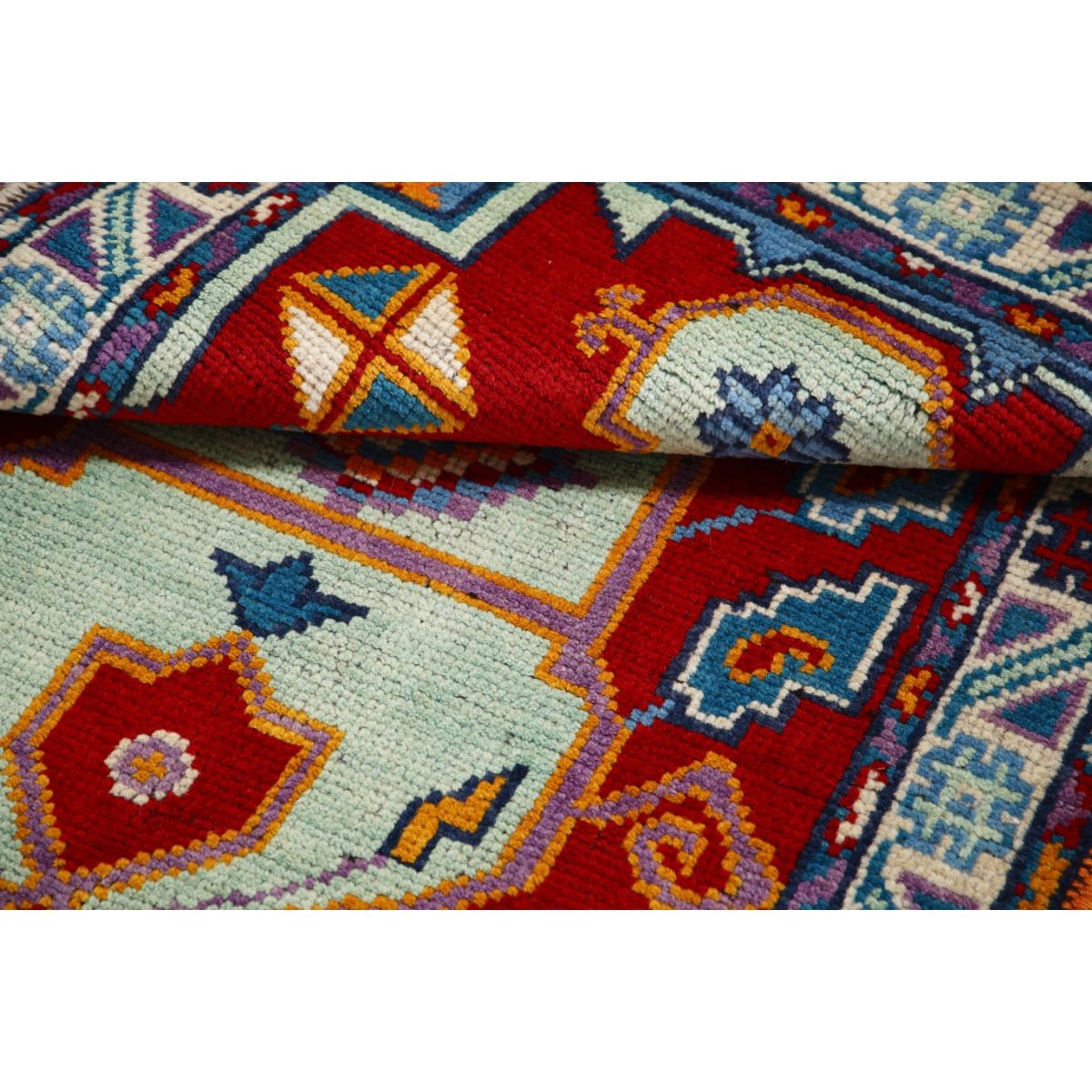Revival 3x4 Handmade Double Knotted Washable Wool Rug - Colorful