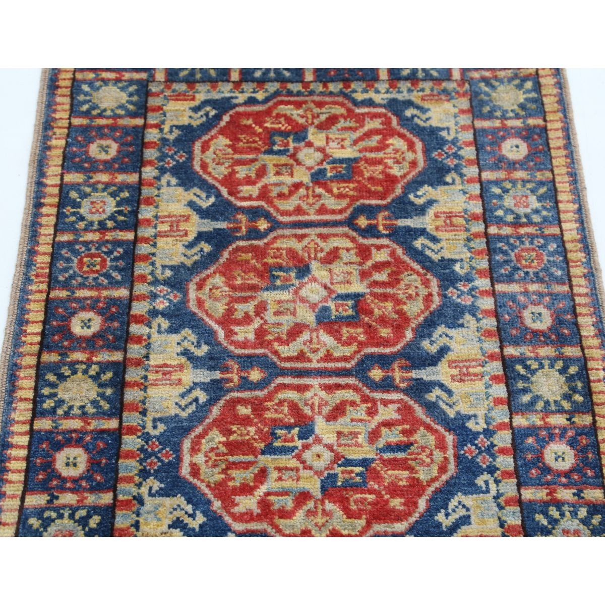 Revival 2x3 Handmade Double Knotted Washable Wool Rug - Colorful