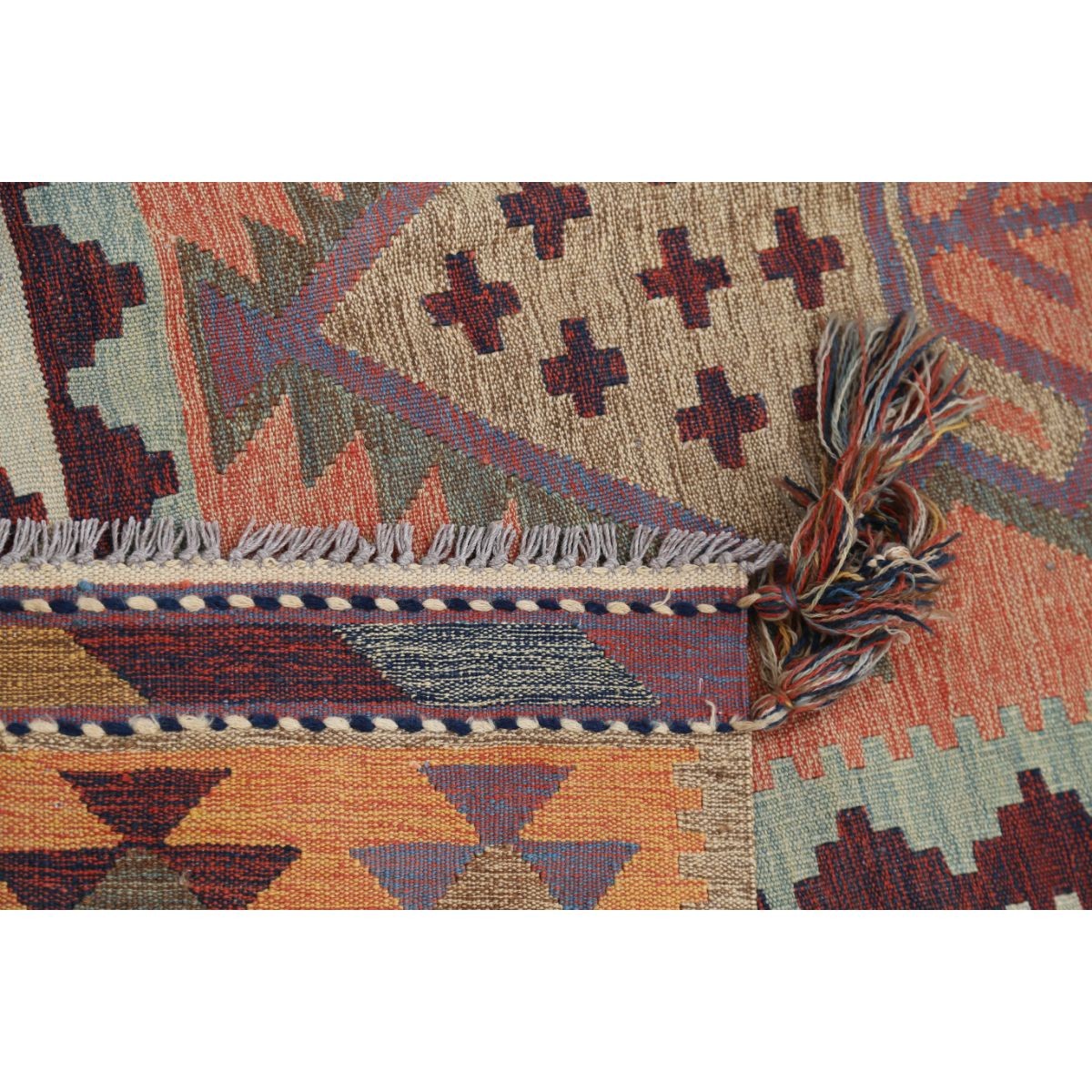 Kafkaas 5x7 Hand Woven Washable Wool Rug - Colorful