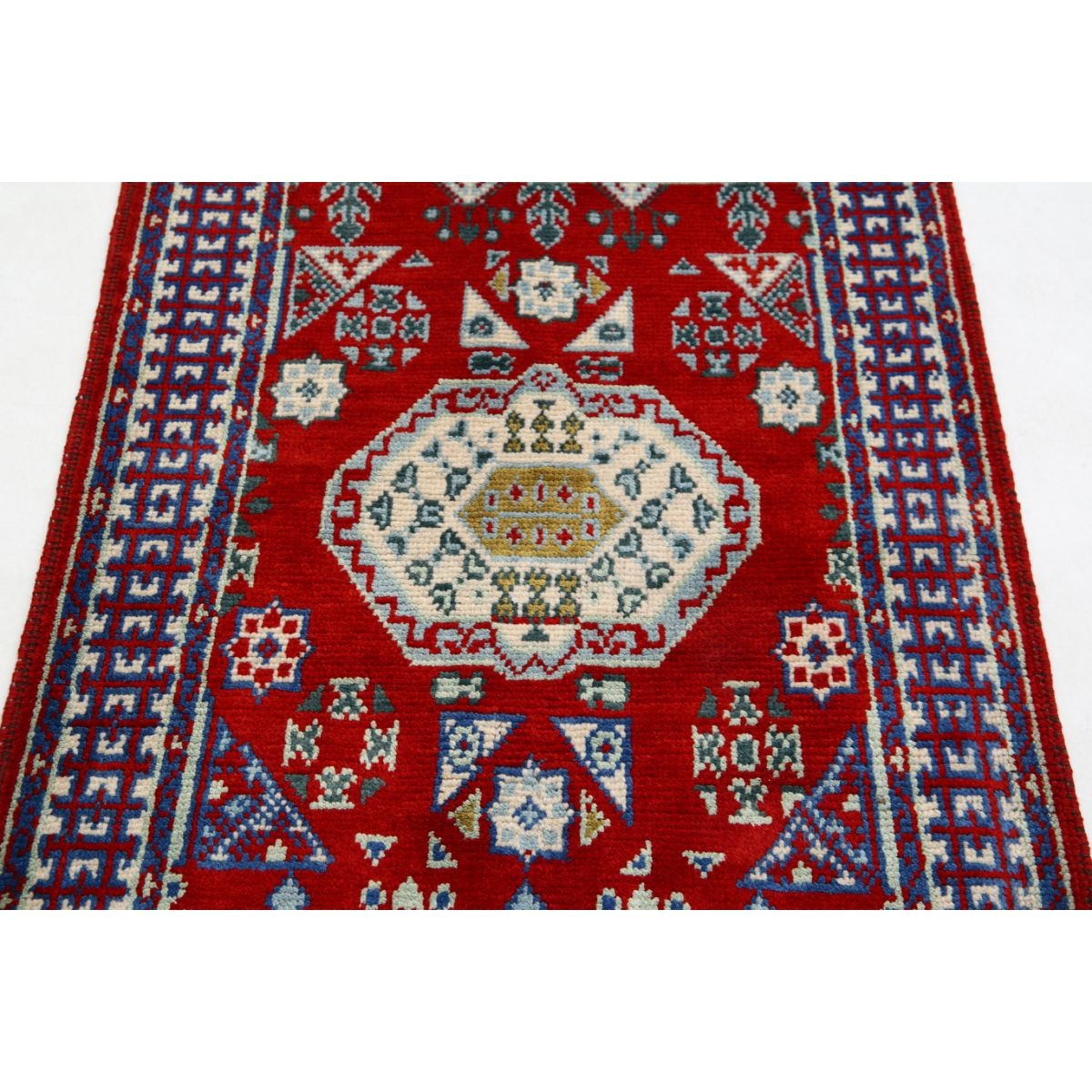 Revival 3x4 Handmade Double Knotted Washable Wool Rug - Colorful