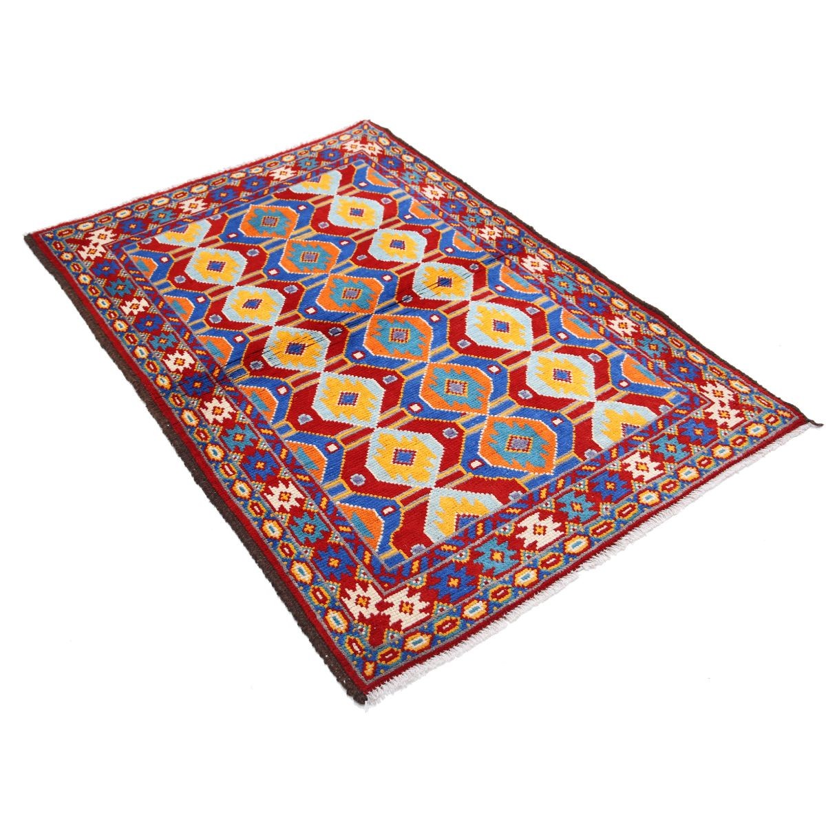 Revival 3x5 Handmade Double Knotted Washable Wool Rug - Colorful