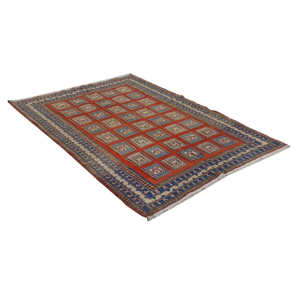 Sumak 5x7 Hand Woven Washable Wool Rug - Colorful