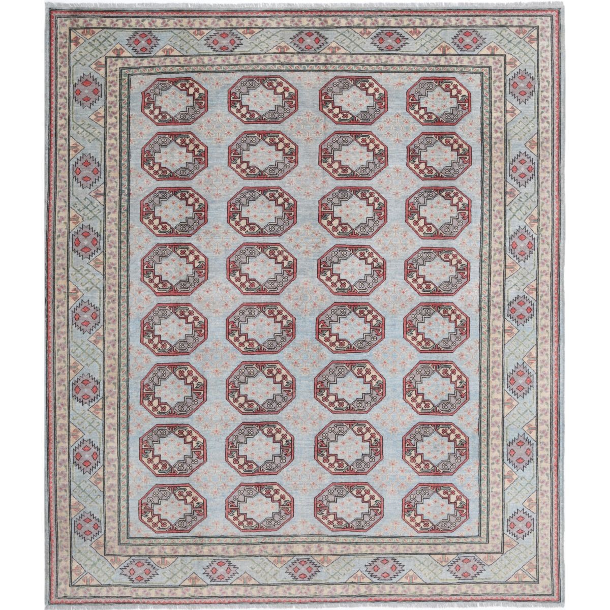 Revival 8x10 Handmade Double Knotted Washable Wool Rug - Colorful