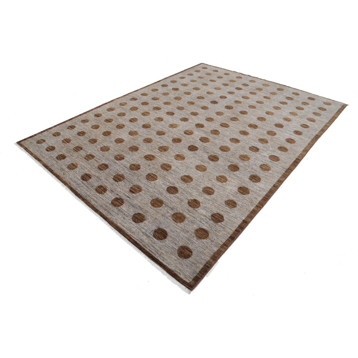 Modcar 7x9 Handmade Double Knotted Washable Wool Rug - Colorful