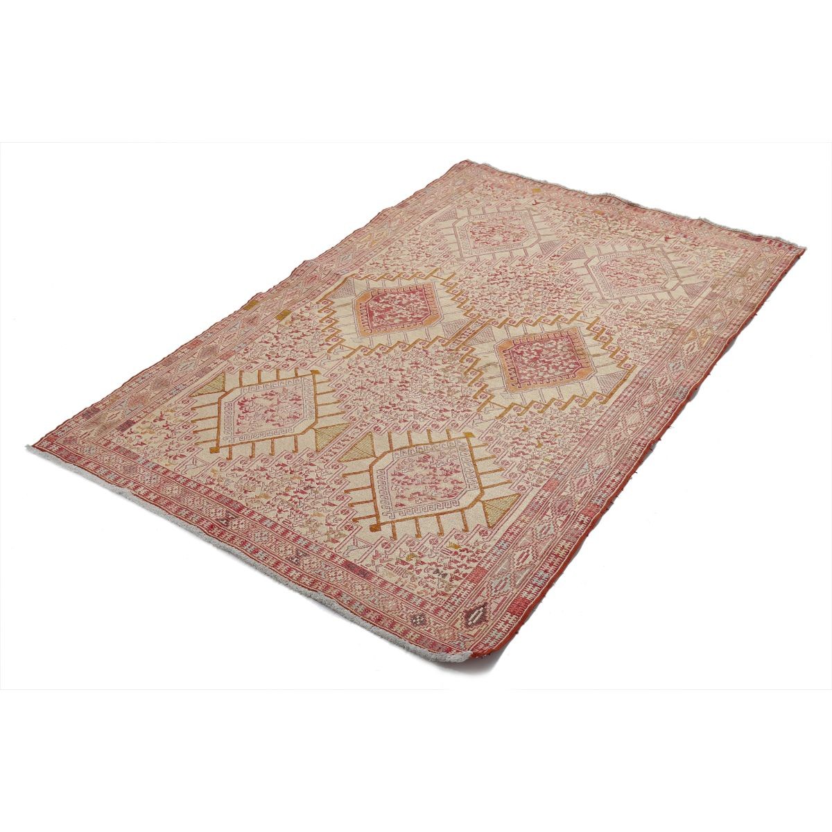 Silki 4x6 Hand Woven Washable Silk Rug - Colorful