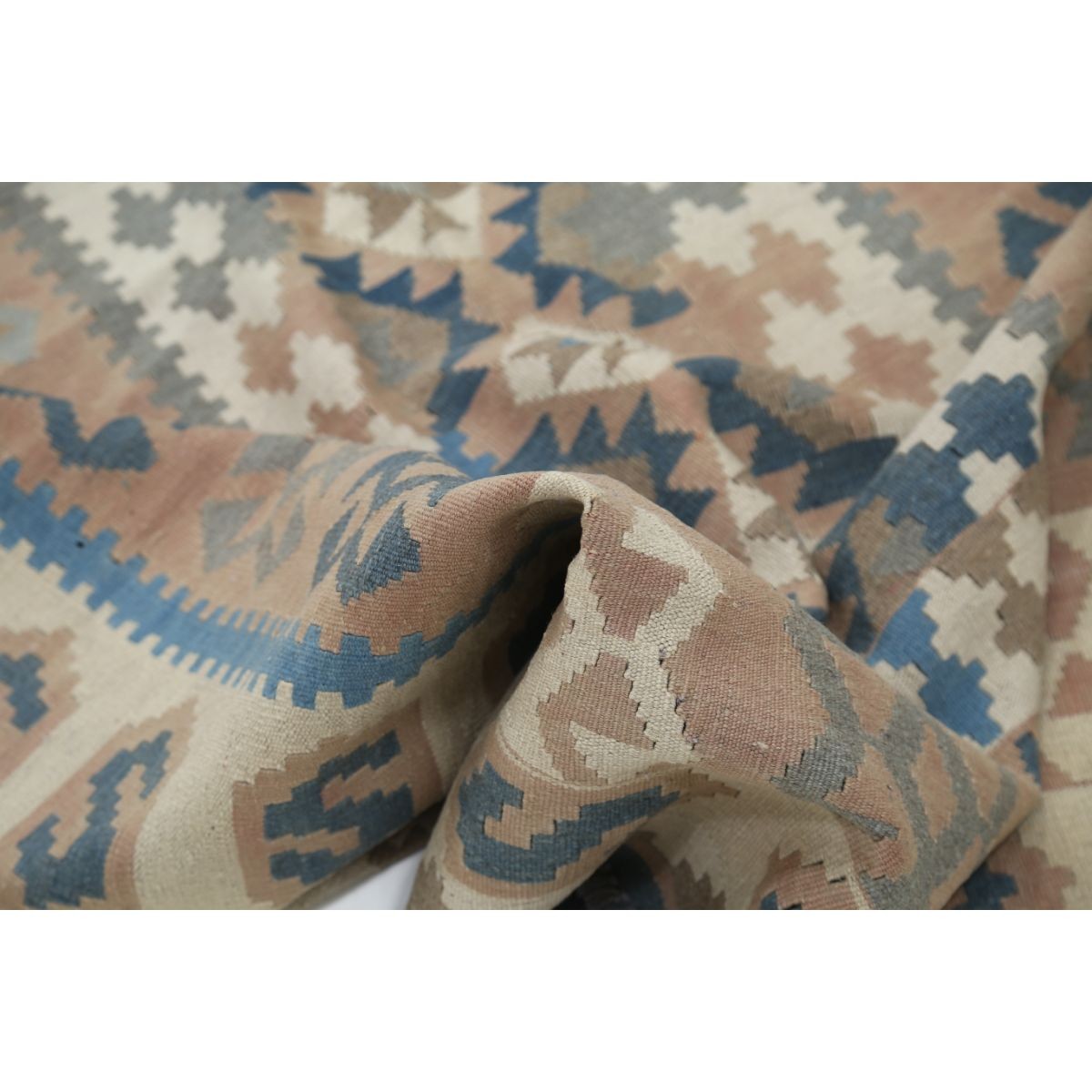 Kafkaas 5x7 Hand Woven Washable Wool Rug - Soft Hues