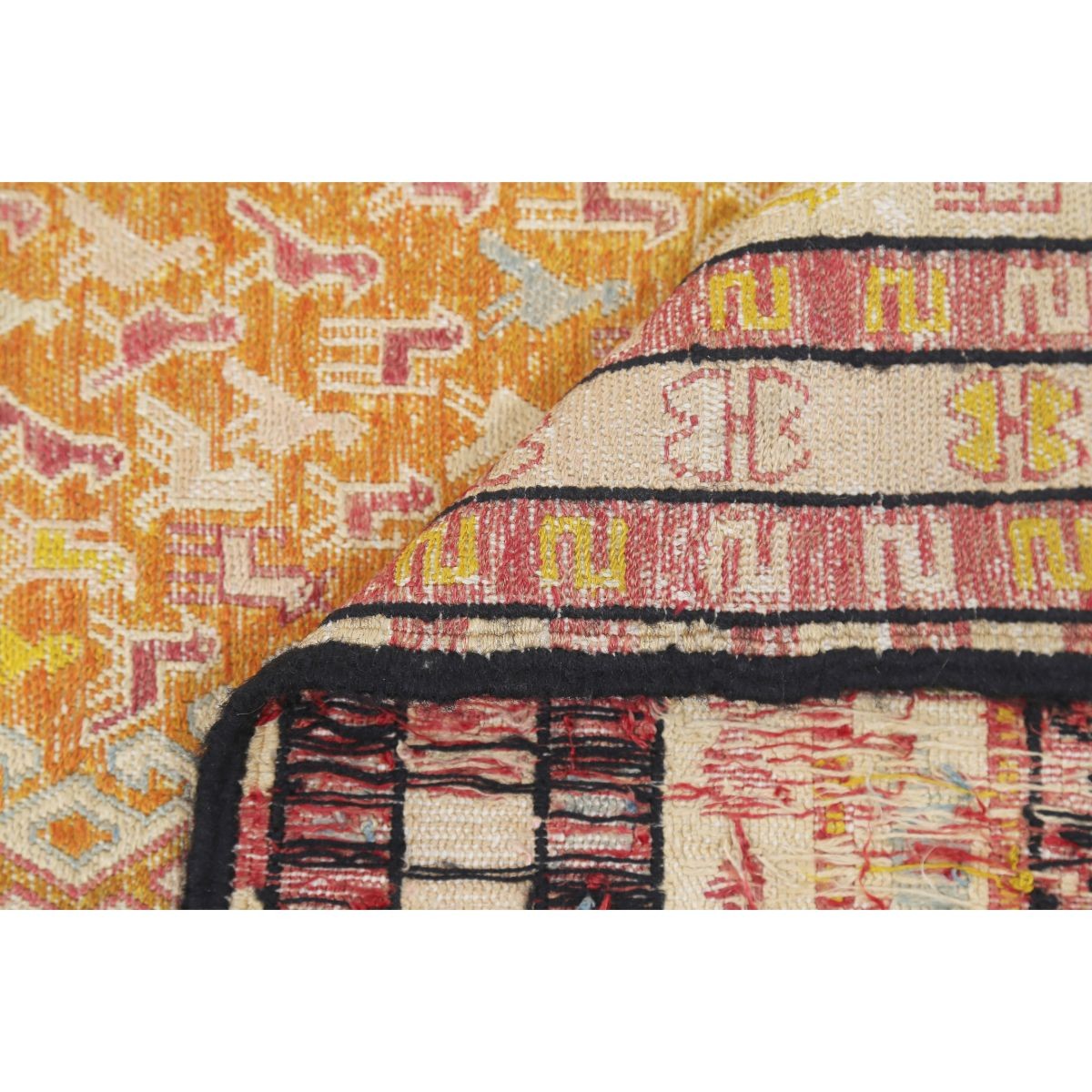 Silki 4x6 Hand Woven Washable Silk Rug - Colorful