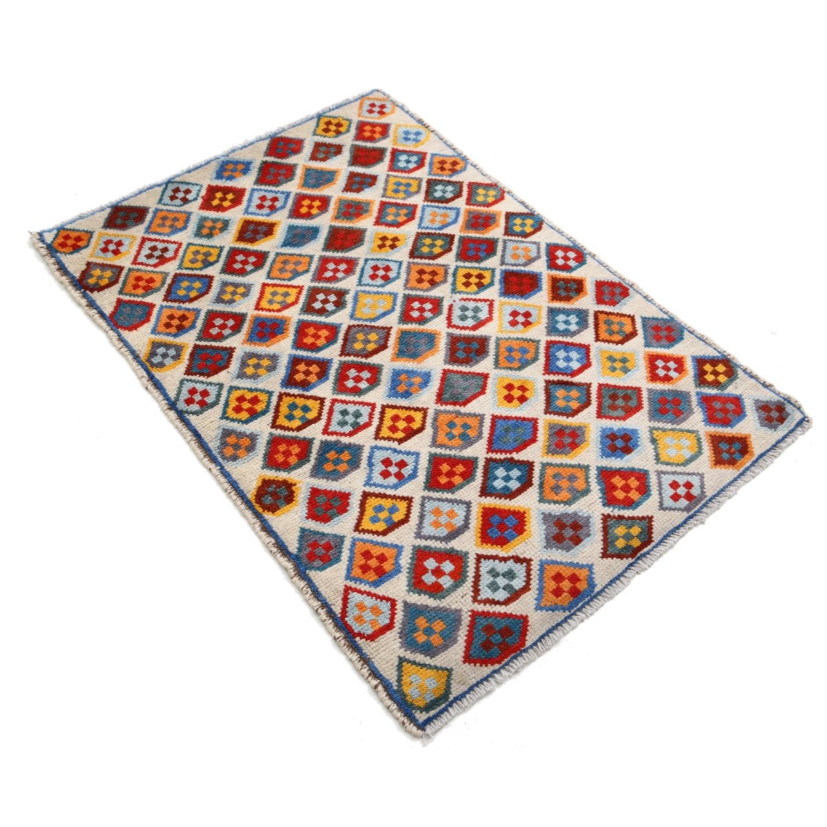 Revival 3x4 Handmade Double Knotted Washable Wool Rug - Colorful