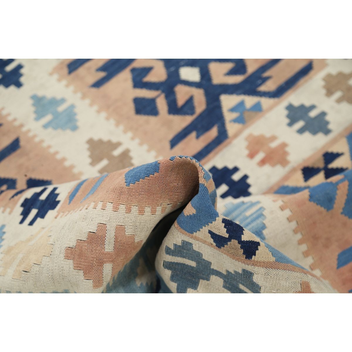 Kafkaas 7x10 Hand Woven Washable Wool Rug - Colorful