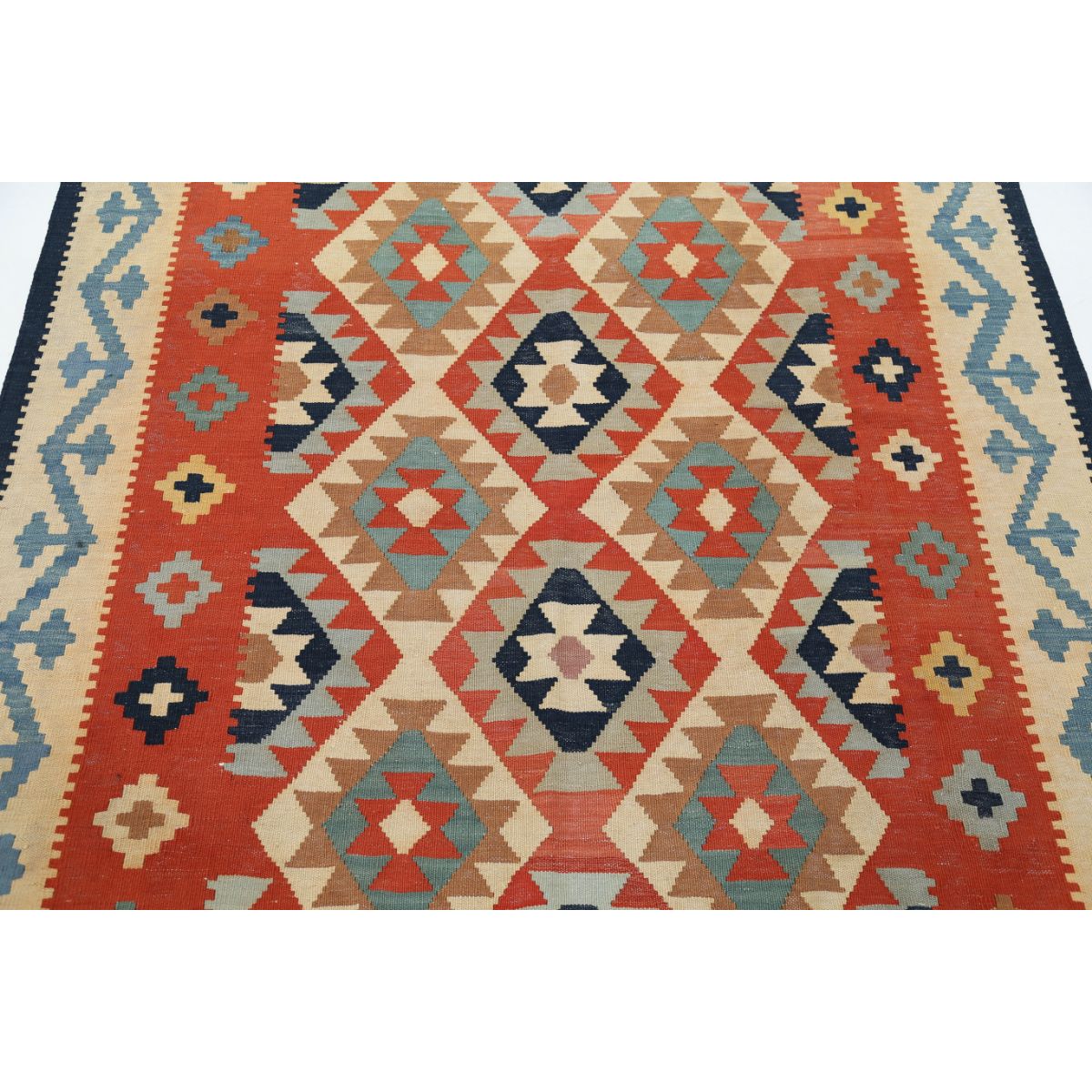 Kafkaas 5x7 Hand Woven Washable Wool Rug - Colorful