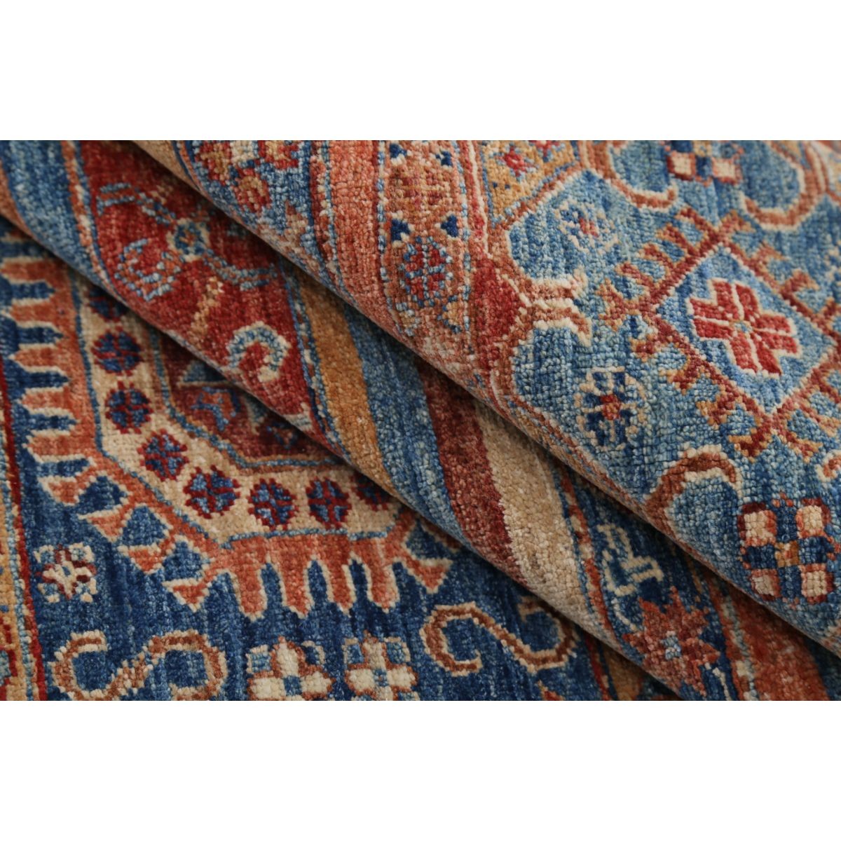 Khurjeen 6x8 Handmade Double Knotted Washable Wool Rug - Colorful