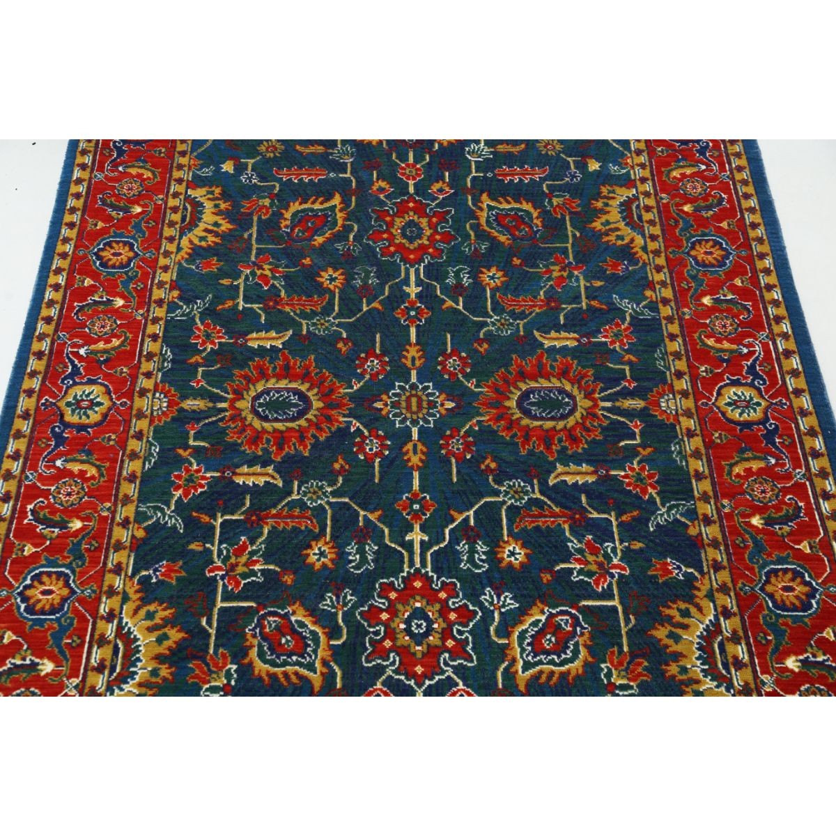Gulshan-3'11" 4x6 Machine-Made Washable Wool Rug - Colorful