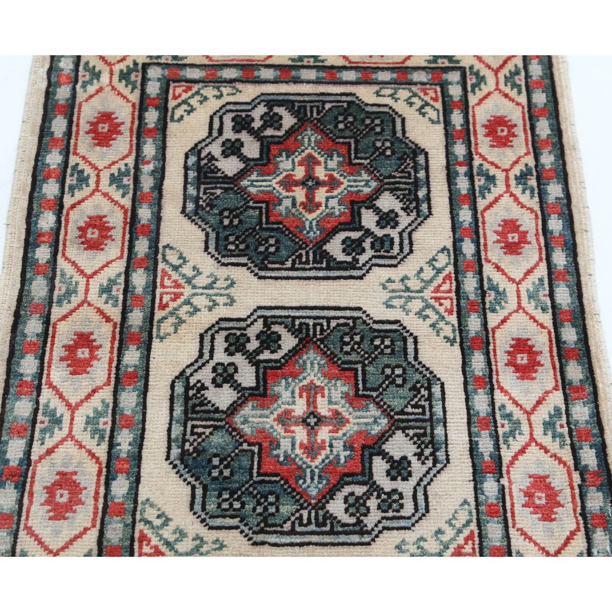 Revival 2x3 Handmade Double Knotted Washable Wool Rug - Colorful