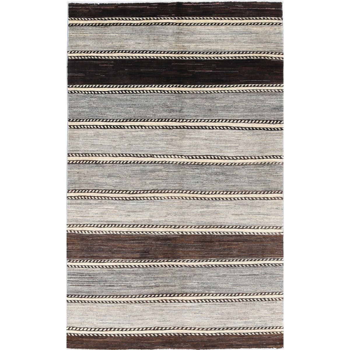 Modcar 4x6 Handmade Double Knotted Washable Wool Rug - Colorful