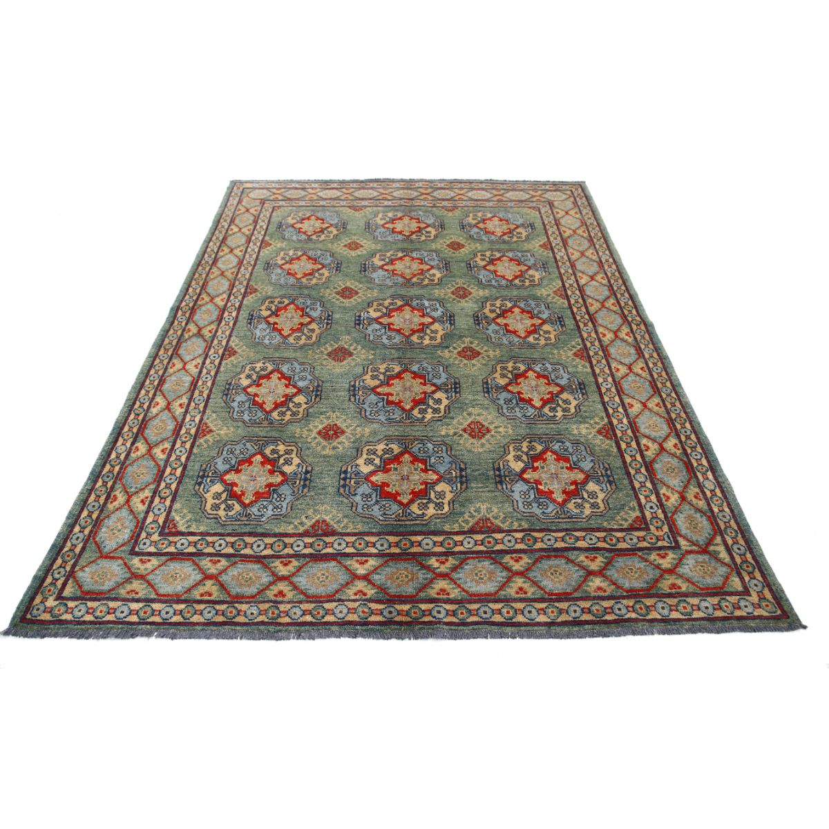 Revival 6x8 Handmade Double Knotted Washable Wool Rug - Colorful