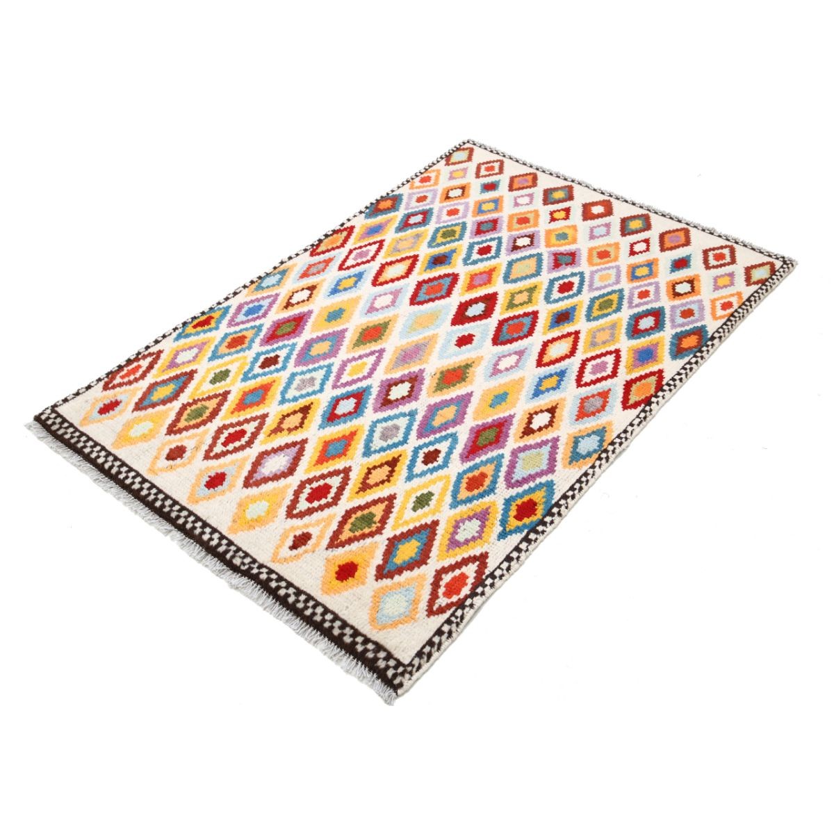 Revival 3x5 Handmade Double Knotted Washable Wool Rug - Colorful