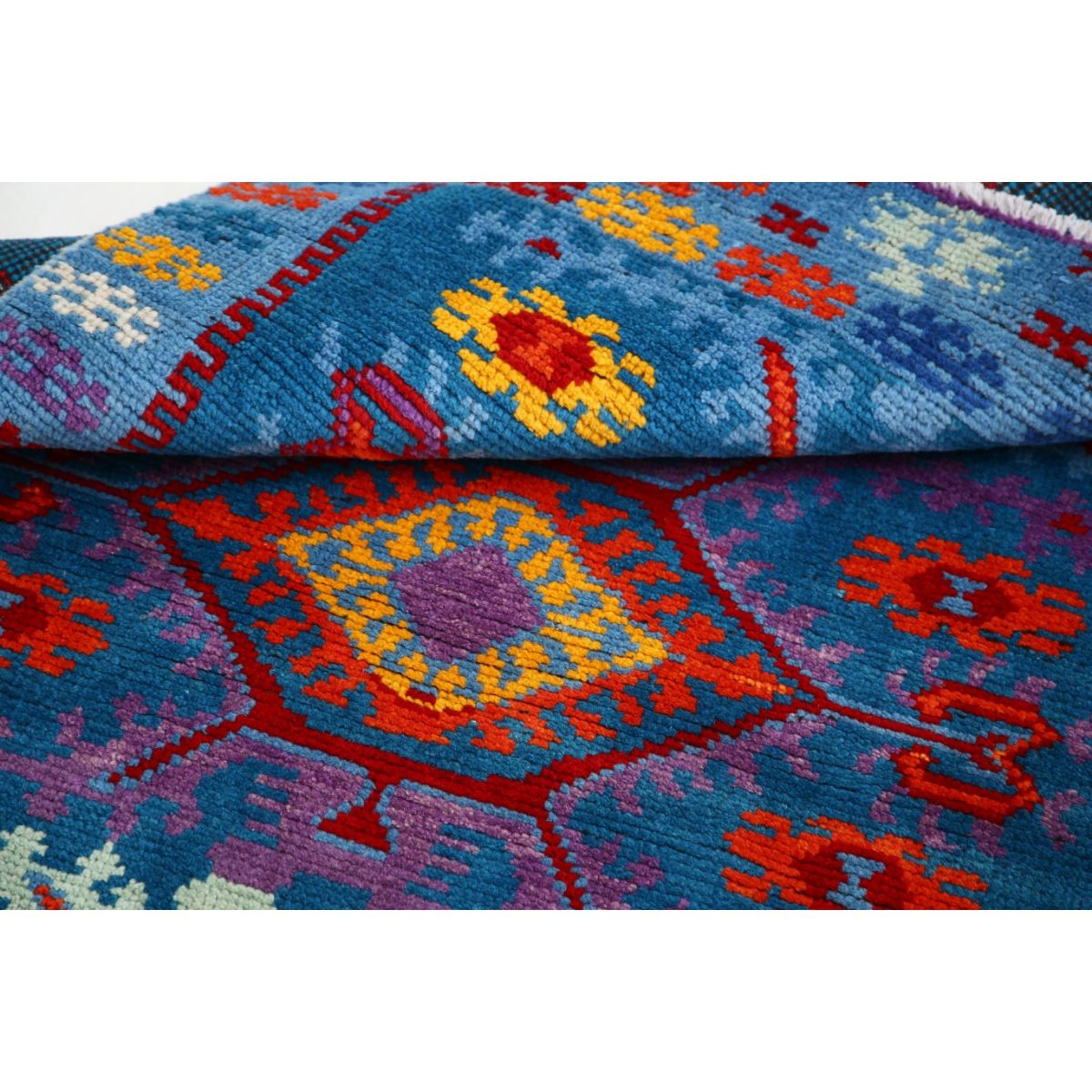 Revival 3x5 Handmade Double Knotted Washable Wool Rug - Colorful