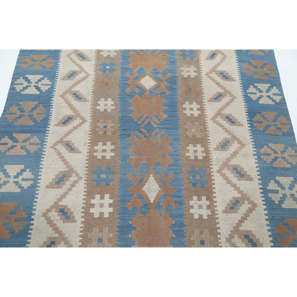 Kafkaas 5x7 Hand Woven Washable Wool Rug - Soft Hues