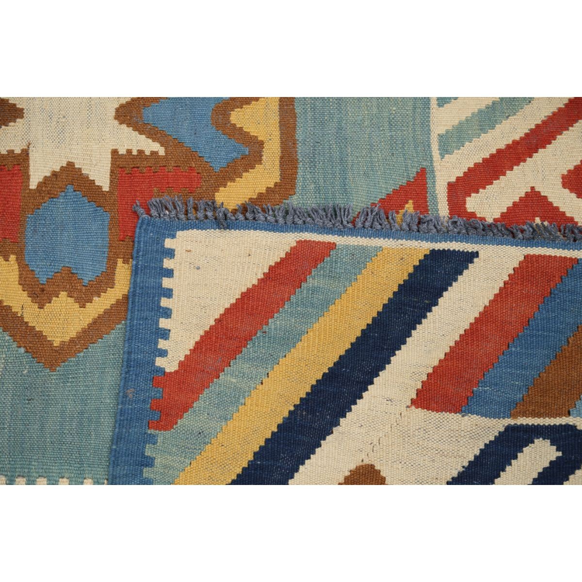 Kafkaas 5x7 Hand Woven Washable Wool Rug - Colorful