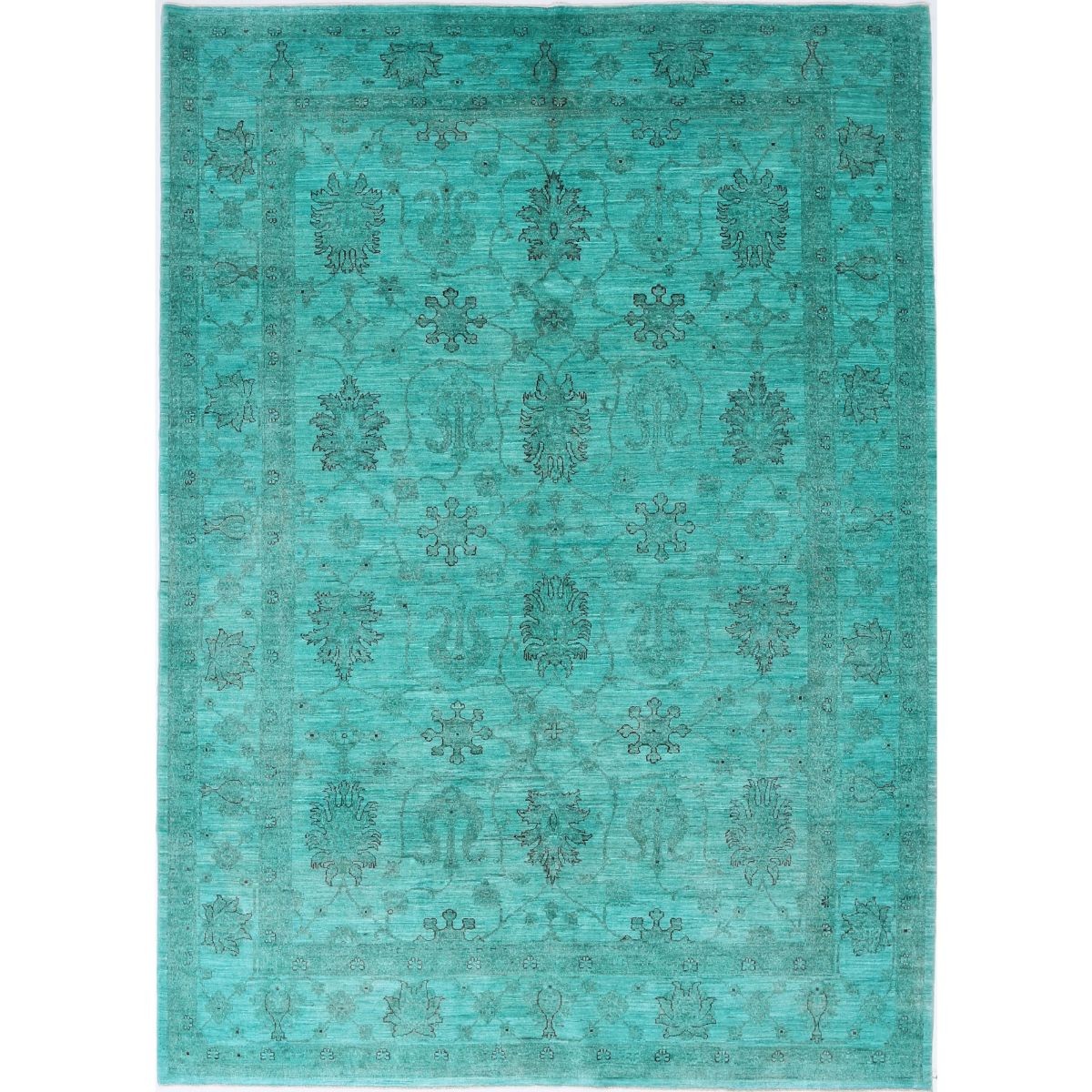 Overdye 7x10 Handmade Double Knotted Washable Wool Rug - Monochormatic