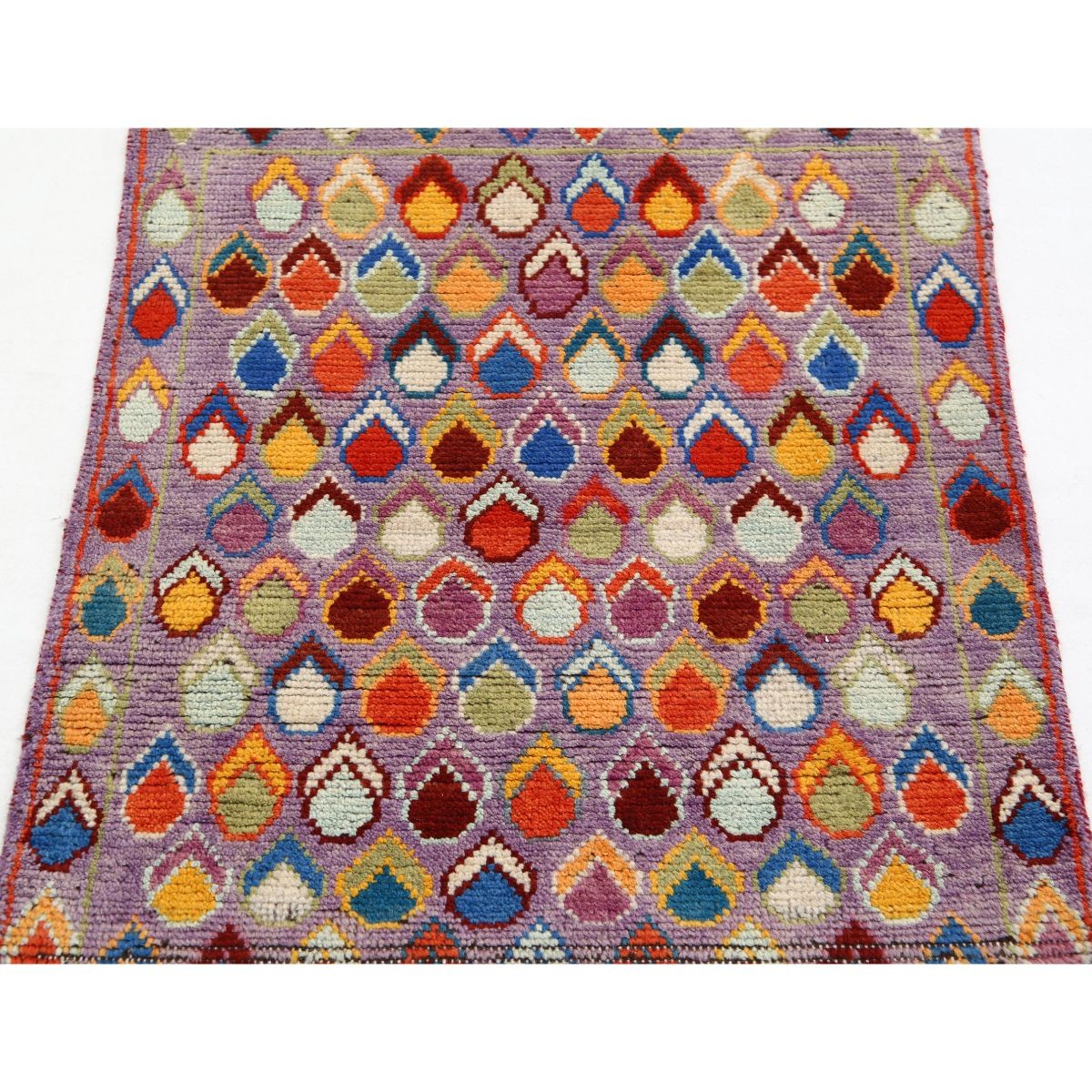 Revival 3x4 Handmade Double Knotted Washable Wool Rug - Colorful