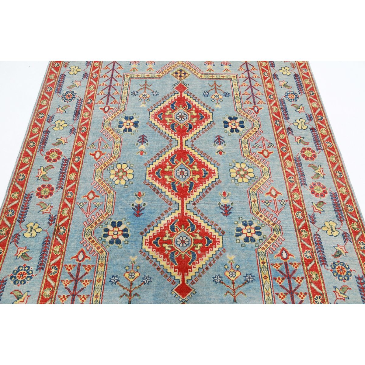 Revival 5x7 Handmade Double Knotted Washable Wool Rug - Colorful