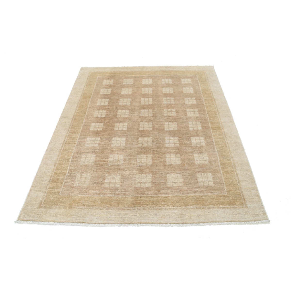Modcar 5x6 Handmade Double Knotted Washable Wool Rug - Colorful