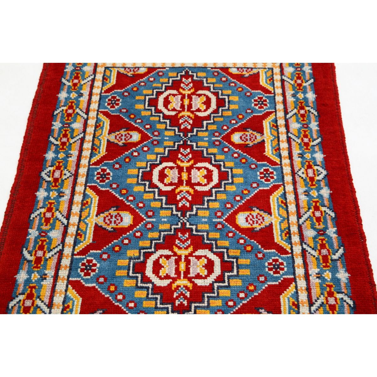 Revival 3x4 Handmade Double Knotted Washable Wool Rug - Colorful